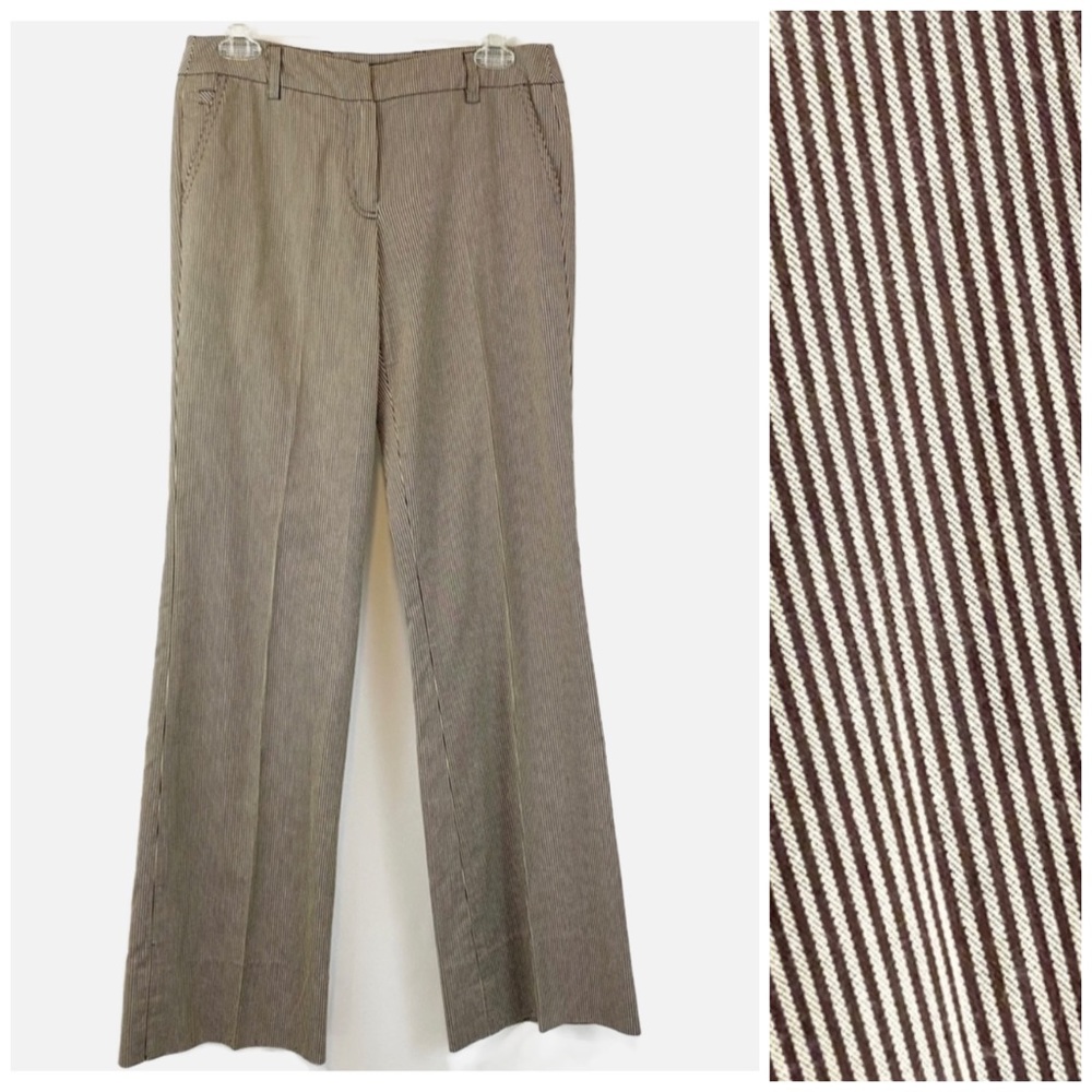 😻Sandro Sportswear Pinstripe Pants Brown Tan